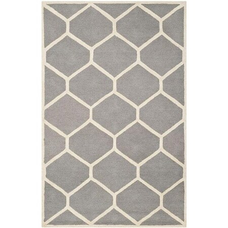 Safavieh Cambridge Square Area RugSilver & Ivory 6 x 6 ft. CAM144D-6SQ